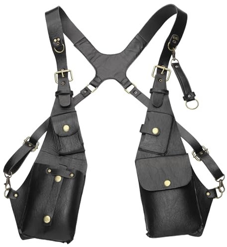 Freebily PU-Leder Anti-Theft Sicherheit Brieftasche Tasche Reise Outdoor Versteckte Unterarm Holster Schulter Umhängetasche Brieftaschen F Schwarz Einheitsgröße