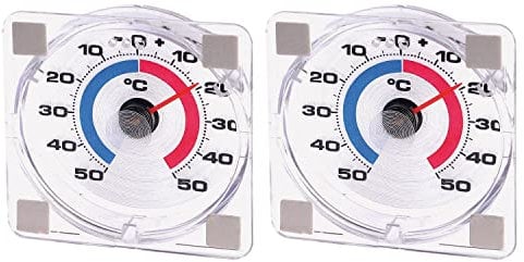 Westmark 2 termometri per finestre, campo di misurazione da -50 °C a +50 °C, plastica, bianco/rosso/blu, 521222E3