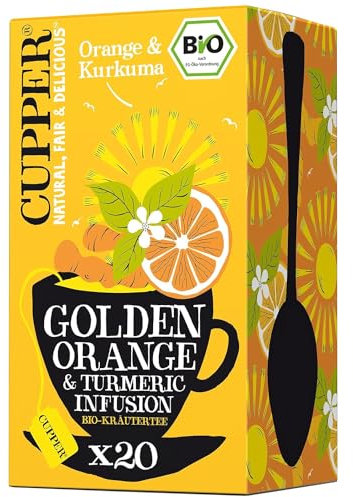 Cupper Bio Kräutertee, Orange und Kurkuma, 20 Beutel, 40 g