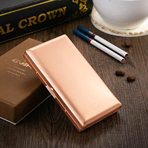 Etui à cigarettes vintage en métal pour femme avec boîte cadeau,rétro boîte à cigarettes slim pour femme antique étui à cigarettes pour 100mm slim 20 cigarettes en acier inoxydable femme
