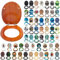 SG Traders® Toilet Seat with Soft Close - Wooden Toilet Seat Cover with Zinc Alloy Hinges, Comfortable Toilet Seat Covers with Colorful Designs Easy to Install, Assembly (Orange)