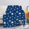 Amzbeauty Warme Decke für den Winter, Marineblau, Schneeflocken-Design, 150,1 x 199,9 cm, kleine Decke für Büro