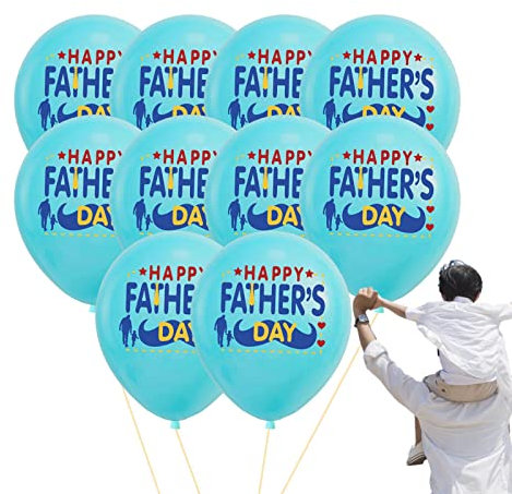 VENTDOUCE Happy Fathers Day Luftballons Set - 10 Stück Vatertagsdekoration,Best Dad in The World Brief Folienballon Geschenk für Papa Geburtstag Supplies Home Decor