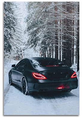 JUNNA Sportauto-Poster für AMG CLS 63 Rennwagen, dekoratives Gemälde, Leinwand, Wand- und Kunstbild, Familien-Schlafzimmer, Dekoration, 40 x 60 cm
