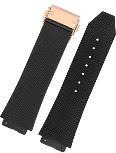 KAVJU Uhrenarmband für Hublot Big Bang Silikon, 25 x 19 mm, wasserdicht, Herren-Uhrenarmband, Kette, Uhrenzubehör, Gummi-Uhrenarmband, 25-19mm, Achat