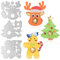 3 Set Stanzschablonen Geschenkbox Weihnachtsbaum Elch Lebkuchenmann Schokolade Box Schachtel Weihnachten Stanzen Stanzer Stanzmaschine Prägeschablonen für DIY Geschenkboxen Herstellung Geschenk