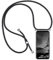 YAMCCCSE Handykette Handyhülle für Huawei P10 Lite mit Band - Transparent Handy-Kette Handy Hülle mit Kordel zum Umhängen Handyanhänger Halsband Lanyard Case - Schwarz