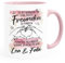 SpecialMe® Kaffee-Tasse Beste Freundin personalisiert mit Namen persönliche Geschenke BFF weiss-innen-rosa standard