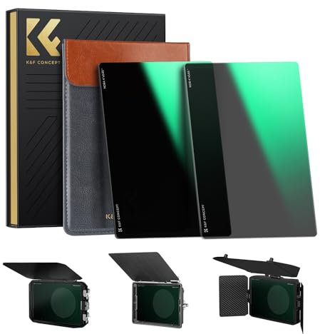 K&F Concept Nano-x Cine Filtro Densidad Neutra ND8+ND64 4X5.65 de Vidrio Óptico HD con 28 Capas Revestimient Filtro Cuadrado de Cine Compatible con Tilta SmallRig Matte Box para Fotográfica