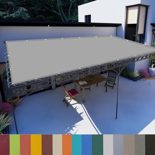 Sun Shade Sail Waterproof Rectangle, 1.4 x 1.6 m(4.59 x 5.25ft) Rectangle Water Resistant, Right Angle Garden Canopy, Hot Tub Shelter, with Free Rope,Durable, Outdoor Garden Patio Party, Light Grey