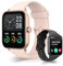 Smart Watch for Men Women. Fitness Tracker with Alexa Built in & Bluetooth Call. 1.8 HD, 100+ Sport Modes, Activity Tracker, Heart Rate Monitor, Sleep Tracker for Android IOS (Pink)