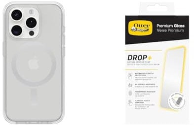 OtterBox Symmetry Clear MagSafe Apple iPhone 15 Pro - clear - ProPack with Premium Tempered Glass Protector