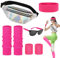 XLZJYIJ 80er Jahre Kleidung Outfit Damen Set, 80er 90er Jahre Outfit Damen Accessoires mit Bauchtasche, Stirnband, Beinwärmer, Armbänder und Brille, 80er Jahre Bauchtasche Stirnband Neon für Karneval