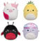 Micromallows SQMM0067-4er-Pack, superweiche Mini-Squishmallows, 6.5 cm Plüschfiguren