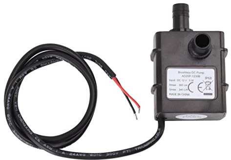 Qukaim DC12V Brushl Water Pump DC 12V Brushl Water Pump, Mini Submersible Fountain Pump, Low Noise Micro Centrifugal Pump for Landscape Fountains, Efficient Water Cooling Solution