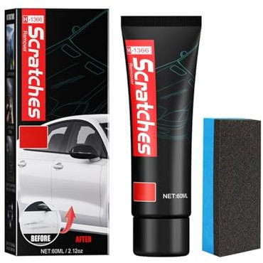 Kratzfreies Kochfeld-Kratzer-Entferner-Polierwachs | Kochfeld-Reinigungsset | Autolack-Kratzer-Reparatur | Multipurpose Cooktop Cleaner With Sponge | Für Küchengeräte Und Autowartung (1, 60ml)