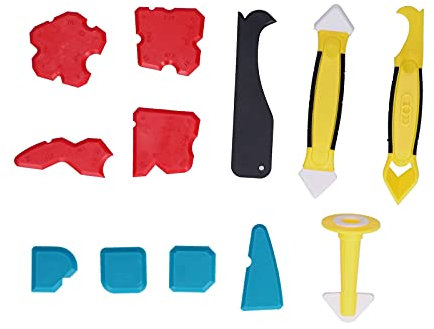 Culnflun Caulking Tool, Sealant Remover 4 Scrapers 8 Plates Spatula Hand Scraper Industrial Hardware Accessory Home Improvement
