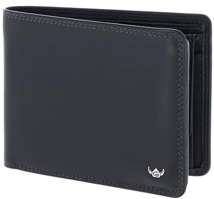 Golden Head Leder Geldbörse Polo RFID Protect Scheintasche 1125 Marineblau dunkelblau