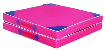 harayaa Dicke, Faltbare, 100 cm X 50 cm Große, Doppelt Faltbare Gymnastikmatte für Tanz Und Fitnesstraining, Rosa