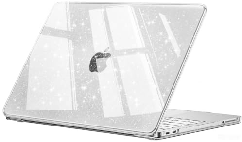 EooCoo für MacBook Neo Hülle 13 Zoll A3404 (A18 Pro) 2026 Glitzerklar Case | Funkelnder Glitzereffekt, Dünne, Hartschale Snap-On Schutzhülle Kompatibel mit MacBook Neo 13 Laptop, Einfach Anzubringen