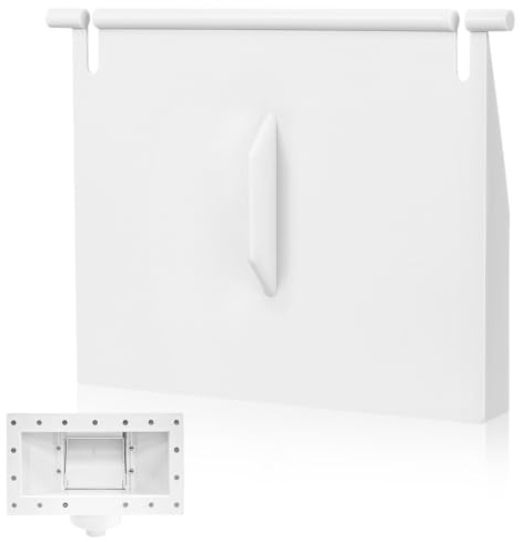 FOYTOKI Volet de Porte de Skimmer de Piscine en Plastique Blanc - Compatible avec Hayward 8926 - Remplacement Rapide pour Piscine Hors Sol - Empêche Le Reflux des déchets