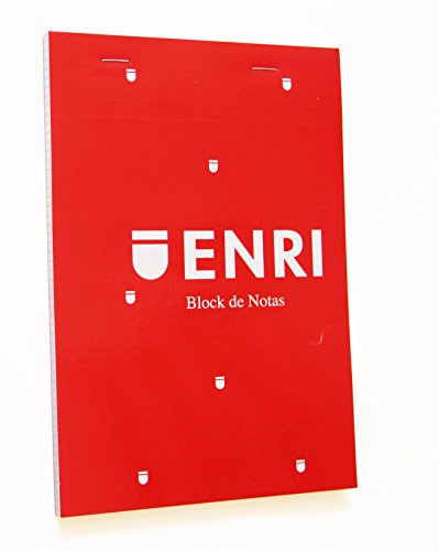 Enri 100101102 – Pack von 10 Haftnotizen gehefteter Paperback, Rot