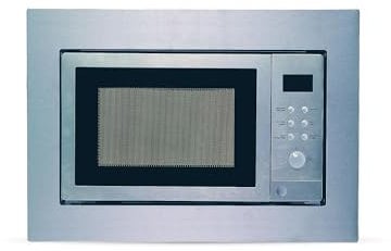 Cookology BIM25LWO Integrated Microwave and Grill in Silver - Compact 25 Litre Capacity - 900W - Built-in Microwave 60cm - 10 Auto Cooking Presets - Child Lock