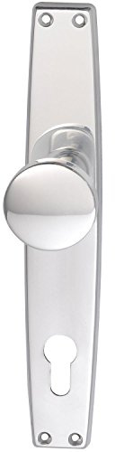Knopflangschild WG 1000 FAVORIT, PZ88, Aluminium poliert, 1 Stück | Zubehör Beschläge Türen