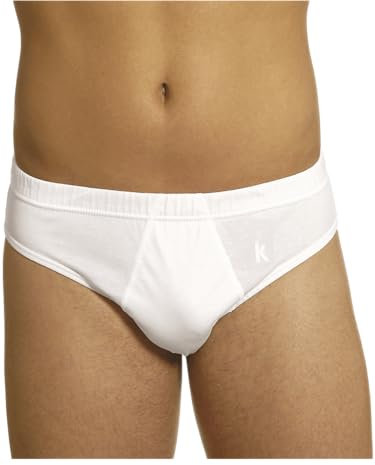 6 SLIP UOMO AXIOM 099 IN PURO COTONE FILO DI SCOZIA (4, Bianco)