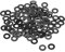 sourcing map 100Stk, Nylon Flache Unterlegscheiben M5 für 5 mm ID Schraubenbolzen 10 mm AD 1 mm Dick Distanzhülsen Dichtungsringe Beilagscheiben für Wasserhahn Rohr Wasserschlauch Schwarz