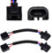 HUIQIAODS H13 9008 auf H4 9003 Adapter Pigtail Verdrahtung Stecker Scheinwerfer Umwandlung Nachrüstung für Jeep Wrangler JK TJ oder LKWs, 2 Stück