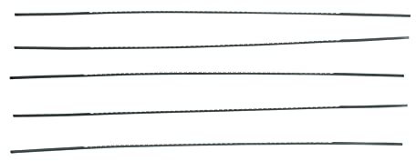 Rayher 69220000 Laubsägeblätter Multizahn, 5er Pack Sägeblatt für Holz, 0,97x0,4 mm