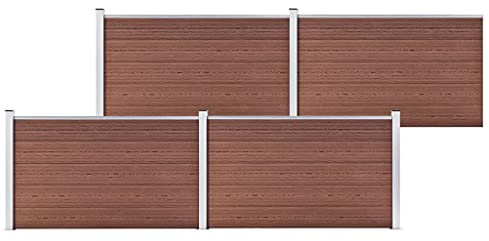 MUSEVANE Gartentor Gartenzaun WPC 699x106 cm Braun