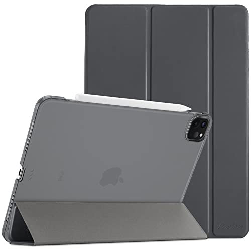 ProCase Hülle für 12,9 iPad Pro 2022/2021/2020/2018 (6/5/4/3 Gen), Schutzhülle Leicht Dünn Hart Smart Case Cover Kompatibel mit 12.9 Zoll iPad Pro -Grau