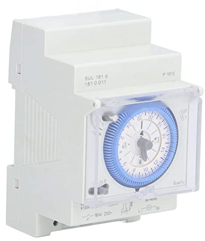 Minuterie mécanique, Interrupteur horaire 110-230V Affichage numérique 2 Voies Rail DIN pour l'intérieur pour la lumière pour la Lampe