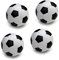 alldoro 63093 Softball 4er Set aus Schaumstoff, Fußball für Kinder und Babys ab 0 Monaten, Indoor, Outdoor, Ø 10 cm, schwarz/weiß