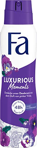 Fa Deospray Luxurious Moments (150 ml), Mit Luxuriösem Duft Der Pinken Viola, Ohne Aluminium Für Bis Zu 48 h Schutz, Hinterlässt Keine Rückstände Auf Der Kleidung