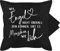 Kissenbezug - Statement Kissen mit Sprüchen - Weil Engel Nicht überall Sein können gibt es Menschen wie Dich weiß - 50 x 50 cm - Schwarz - kuschelkissen schönem Spruch kissenhülle sprüche