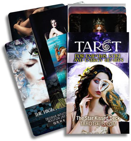 Tarot Skills Star Kissed Tarot Deck, Tarotkarten mit Bedeutungen auf ihnen einschließlich Golden Dawn Astrologie Sternzeichen und Planeten, Schlüsselwörter, umgekehrt, Elemente, inklusive