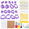 Allazone 143 Stück Clay Ohrring Cutters, 18 Form Polymer Clay Cutter Set, Plastic Clay Ohrringschneider mit Ohrringkarten, Ohrringhaken für Polymer Clay Schmuckherstellung