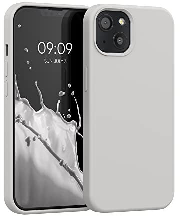 kwmobile Handyhülle für iPhone 13 Hülle, für iPhone 13 Case - Hülle Silikon - kabelloses Laden - Beige matt