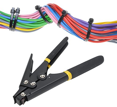 Pistola per Fascette In Nylon, Pinza Tira Fascette, Pinza Tira Fascette, Utensile Da Taglio Portatile Con Cerniera In Plastica A Tensione Regolabile per Il Serraggio del Nylon(Nero)