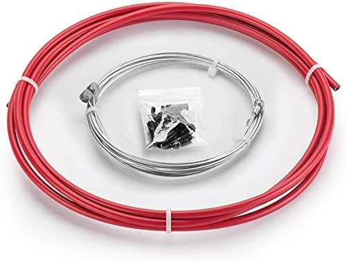 Chooee Cavo Freno Bicicletta Universale per Mountain Bike o Bici da Strada Kit Guaina Cavi Freno Standard Rosso
