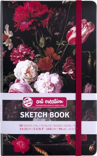Talens Art Creation Skizzenbuch - Stillleben mit Blumenmotiv - 13x21cm - 140g - 80 Blatt - säurefreies Zeichenpapier