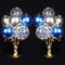 AUAUY 2pz Supporto per Palloncini da Tavolo, Riutilizzabile Supporto per Palloncino, Bastoncini per Palloncini Kit con 16 Palloncini e 2 Luci, per Feste di Compleanno e Decorazioni di Nozze