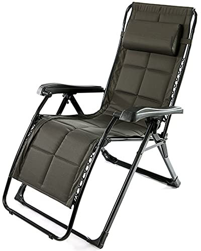 JLVAWIN Folding Recliner Lightweight Zero Gravity Chair, Reclining Lounge Chair with Cup Holder, Folding Portable Design for Patio, Beach and Camping (Color : A)