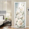 3D Türaufkleber Türtapete Selbstklebend Türposter Weiße Rosenblüte 77 X 200 Cm Fototapete Türfolie Wasserdichte Abnehmbare Pvc Türtapete Innentür Schlafzimmer Küche Bad Home Deko - Foto Der Kinderzim
