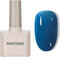 MAYCHAO 15ML Jelly Blue Gel Nail Polish -Nude Gel Polish Sea Blue Translucent Soak Off UV Nail Varnish Neutral Color for Nail Art French Manicure at Home
