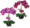 PASCH® 2er Set Künstliche Orchideen in Hochglanz-Keramiktöpfen (40cm) | Kunstblumen Wie Echt | Künstliche Blumen im Topf (Purpur-Lila/Schwarz)