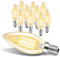GBLY 10er pack LED E14 Glühbirne Leuchtmittel: Warmweiß Lampe kerze 4W 2700K Filament Birne Retro Edison C35 Glühlampe Vintage Light Bulb Glas Energiesparlampe - Nicht Dimmbar